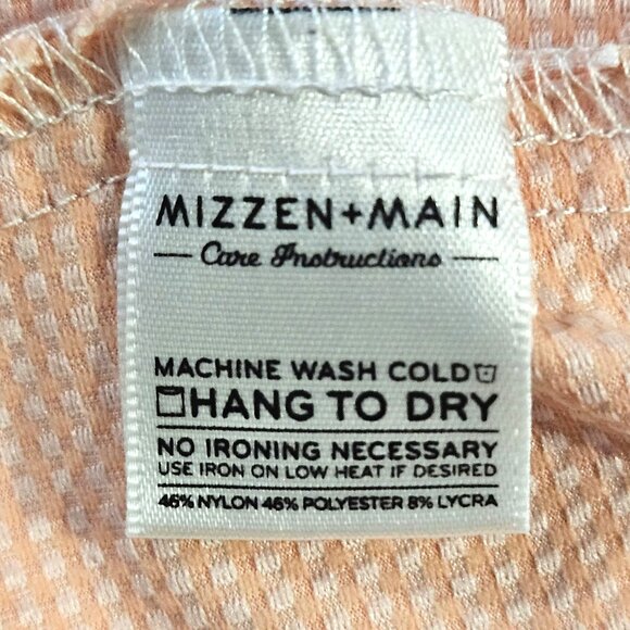 Mizzen+Main Men Dress Shirt M Pink Check Trim Fit Old Money Business Casual - Picture 5 of 11